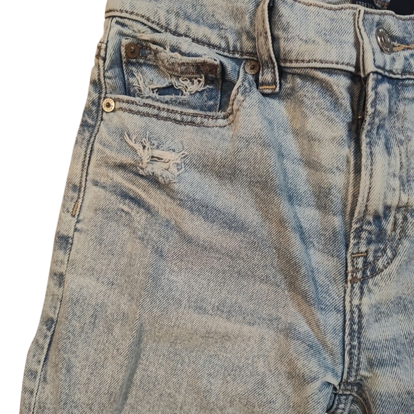 American Eagle Super High-rise Ankle StraightDistressed Denim Blue Jeans Size 00 - Picture 7 of 11